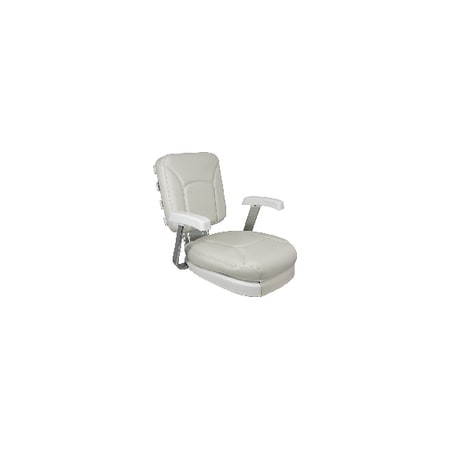 Springfield Marine Springfield Ladder Back Seat With White Cushions & Gimbal 1061301